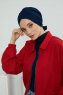 Ellie - Marine Blå Bomuld Turban