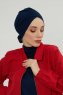 Ellie - Marine Blå Bomuld Turban