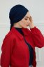 Ellie - Marine Blå Bomuld Turban