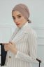 Ellie - Taupe Bomuld Turban