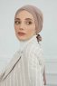 Ellie - Taupe Bomuld Turban