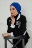 Ellie - Blå Bomuld Turban