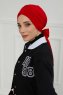 Ellie - Rød Bomuld Turban