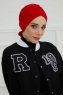 Ellie - Rød Bomuld Turban