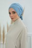 Ellie - Sky Blue Bomuld Turban