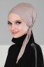 Felicia - Taupe Bomuld Turban