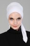 Felicia - Hvid Bomuld Turban