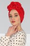 Kerstin - Rød Bomuld Turban - Ayse Turban