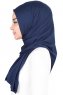 Sigrid - Marine Blå Bumuld Hijab - Ayse Turban