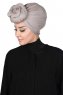 Sigrid - Taupe Bumuld Hijab - Ayse Turban