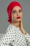 Monica - Rød Bomuld Turban - Ayse Turban