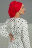 Monica - Rød Bomuld Turban - Ayse Turban