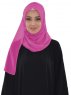 Evelina - Fuchsia Praktisk Hijab - Ayse Turban