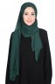 Joline- Mørkegrøn Premium Chiffon Hijab
