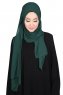 Joline- Mørkegrøn Premium Chiffon Hijab