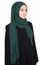 Joline- Mørkegrøn Premium Chiffon Hijab