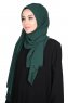 Joline- Mørkegrøn Premium Chiffon Hijab