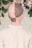 Fiona - Mørk Taupe & Gammelrosa Bomuld Turban