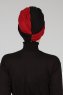 Fiona - Sort & Bordeaux Bomuld Turban