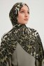 Ayten - Khaki Mønstret Hijab