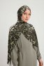 Ayten - Khaki Mønstret Hijab
