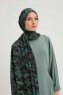 Banou - Petrolblå Mønstret Hijab