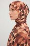 Banou - Brun Mønstret Hijab