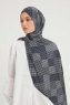 Nurgul - Marine Blå Mønstret Hijab