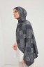 Nurgul - Marine Blå Mønstret Hijab