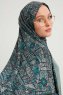 Gulya - Petrol Grøn Mønstret Hijab