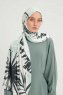 Ezmeray - Lysegrøn Mønstret Hijab
