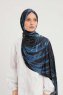 Ezmeray - Marine Blå Mønstret Hijab