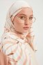 Ezmeray - Beige Mønstret Hijab
