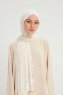Fadime - Pearl White Mønstret Hijab