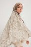 Fadime - Lysebrun Mønstret Hijab