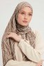 Hafiz - Lysebrun Mønstret Hijab
