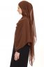 Chiffon Hijab - Brun