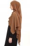 Chiffon Hijab - Lysebrun
