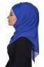 Alva - Blå Praktisk Hijab & Amta