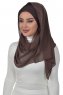 Alva - Brun Praktisk Hijab & Amta