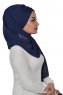 Alva - Marine Blå Praktisk Hijab & Amta