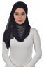 Alva - Sort Praktisk Hijab & Amta