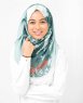 Aqua Abstract Print Viscose Hijab - Silk Route 5A404a