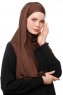 Asya - Brun Praktisk Viskos Hijab