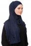 Asya - Marine Blå Praktisk Viskos Hijab