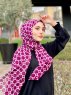 Atika - Bordeaux Mønstred Bomuld Hijab - Mirach