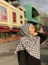 Atika - Hvid Mønstred Bomuld Hijab - Mirach