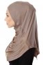 Ava - Mørk Taupe One-Piece Al Amira Hijab - Ecardin