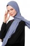 Aylin - Indigo Medine Silk Hijab - Gülsoy