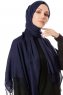 Aysel - Marine Blå Pashmina Hijab - Gülsoy